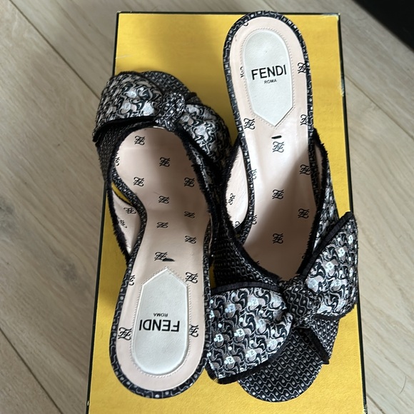 FENDI Jacquard Double F sandal - Picture 6 of 12